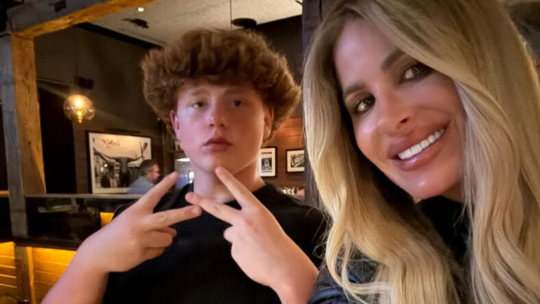 A selfie of Kim Biermann and son KJ Biermann.