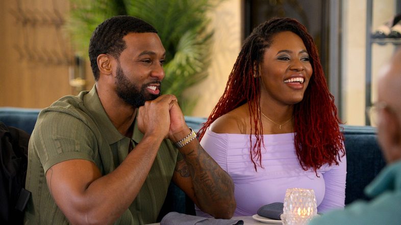 Still of Wilson and Wilnie on Love is Blind season 11