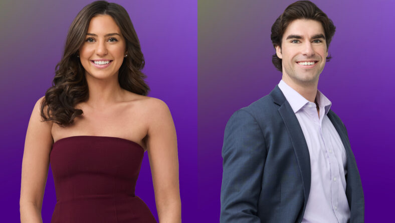 Love Is Blind singles portraits of Jax and Stew side by side.