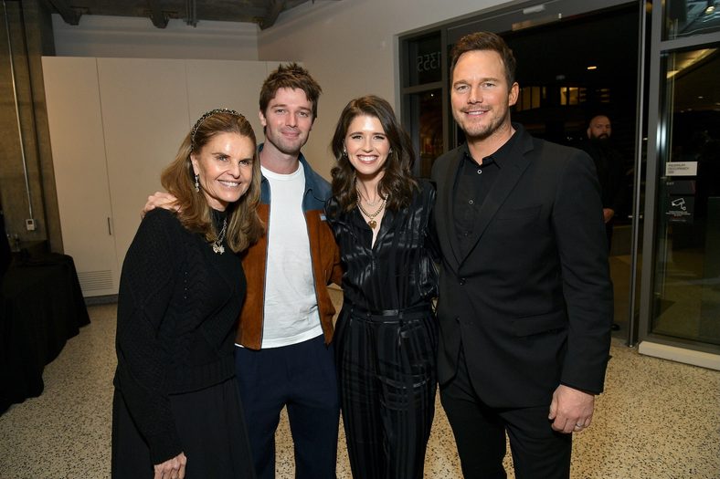 atrick Schwarzenegger, Katherine Schwarzenegger and Chris Pratt attend the Netflix Unstable S1 premiere at Netflix Tudum Theater on March 23, 2023