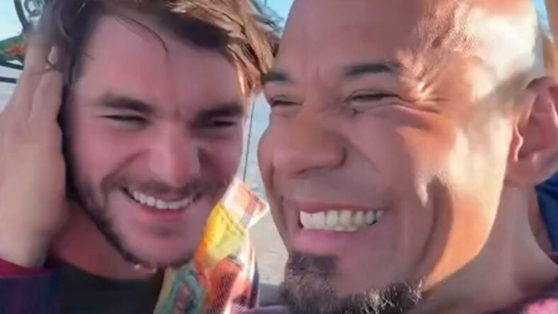 Luis Moncada and RJ Mitte in a selfie together