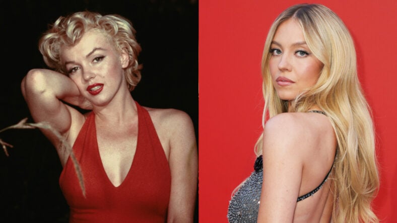 Marilyn Monroe and Sydney Sweeney composite photo