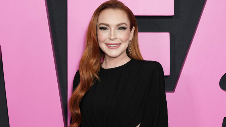 Lindsay Lohan at Mean Girls premiere.