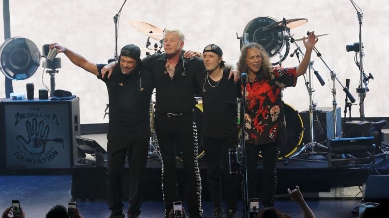 Metallica together on stage