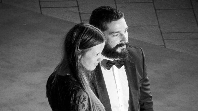  Mia Goth and Shia LeBeouf attend the closing night European Premiere gala red carpet arrivals for 