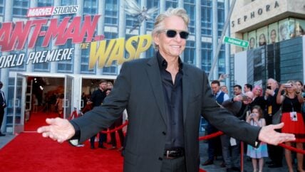 Michael Douglas attends the premiere of Disney And Marvel's "Ant-Man And The Wasp" on June 25, 2018 in Los Angeles, California.