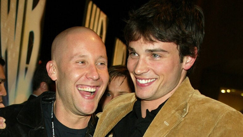 Michael Rosenbaum and Tom Welling stock photo