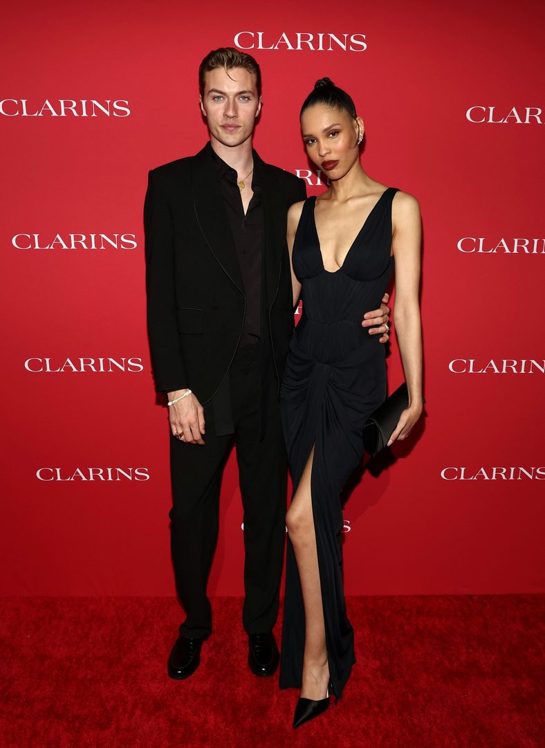 Lucky Blue Smith and Nara Smith attend Clarins event in 2025