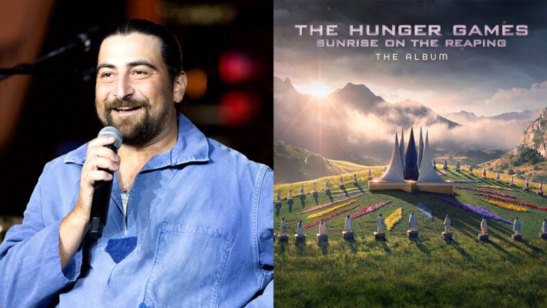Noah Kahan stock photo and Sunrise on the Reaping album cover