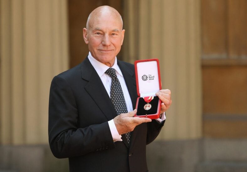 Patrick Stewart in 2010, stock image