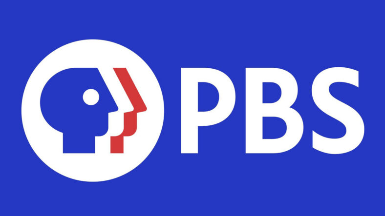PBS logo on a blue background with white writing