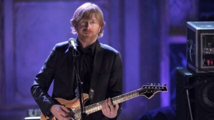 Phish Trey Anastasio onstage at the 25th Annual Rock And Roll Hall of Fame Induction Ceremony at the Waldorf=Astoria on March 15, 2010 in New York City.