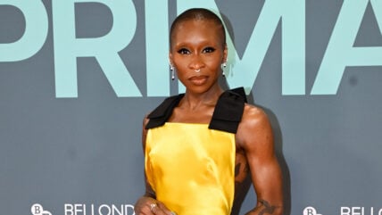 Cynthia Erivo in yellow dress at Prima Facie premiere in London