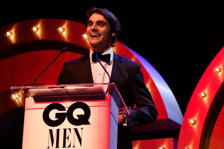 RJ Mitte presents the International Sensation award during the GQ Men Of The Year Awards Ceremony at The Star on November 15, 2017 in Sydney, Australia.