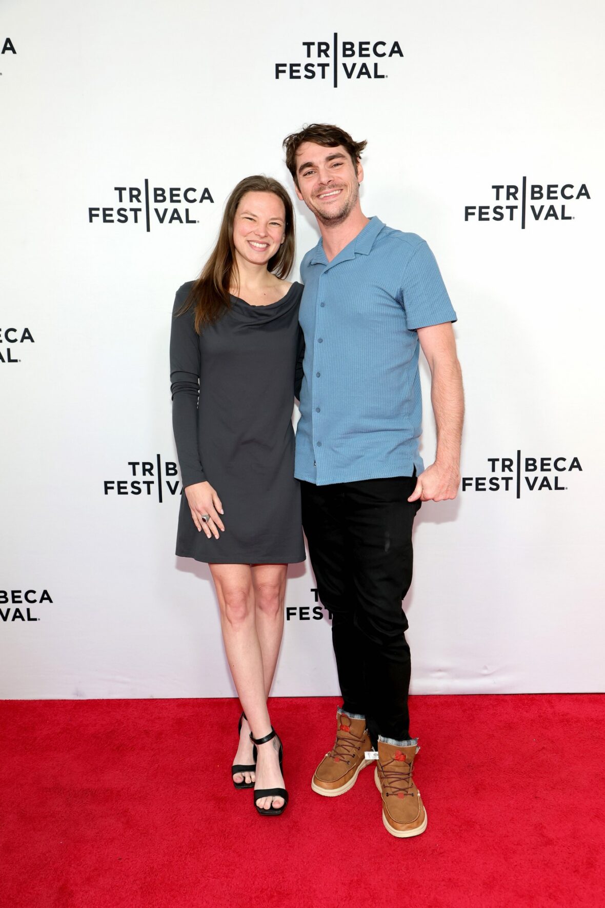 Kennedy Suarez and RJ Mitte attend the "Animals In War" premiere during the 2025 Tribeca Festival at Village East Cinema on June 08, 2025 in New York City.