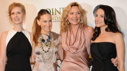 Cynthia Nixon, Sarah Jessica Parker, Kim Cattrall and Kristin Davis arrive at the Point Foundation hosts Point Honors...
