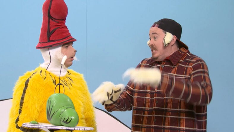 Still of Shane Gillis on Saturday Night Live in Green Eggs and Ham sketch