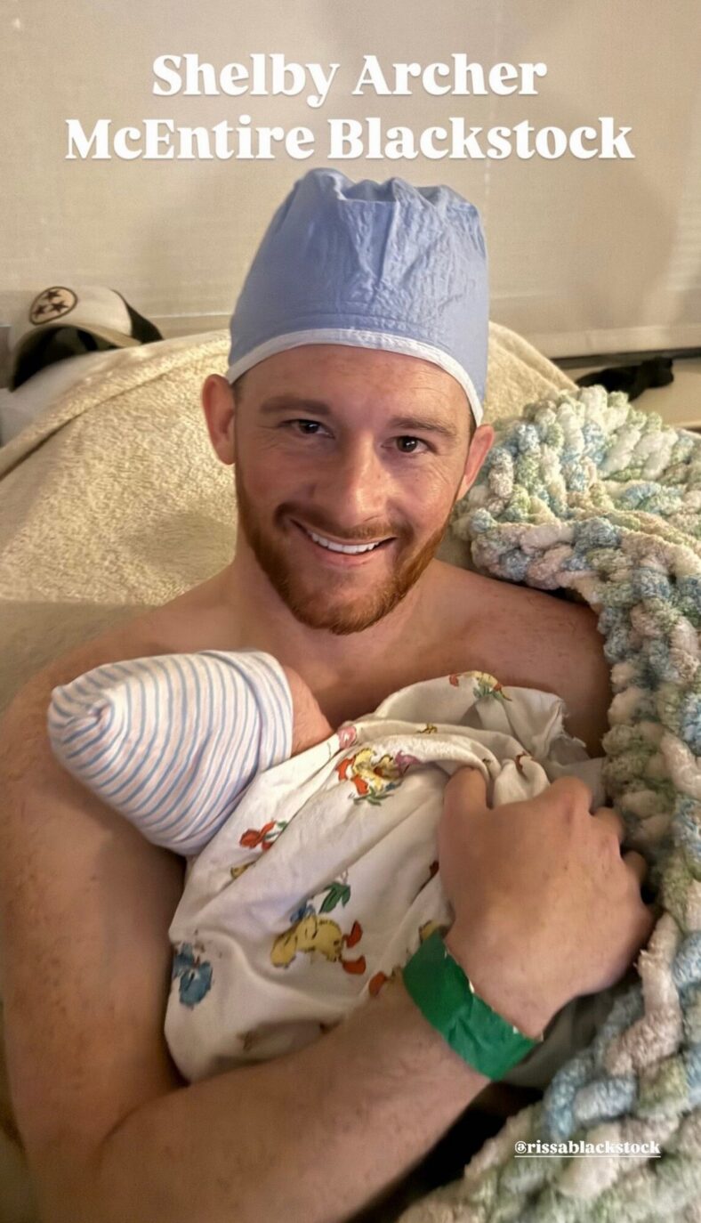 Shelby Blackstock with son Archie