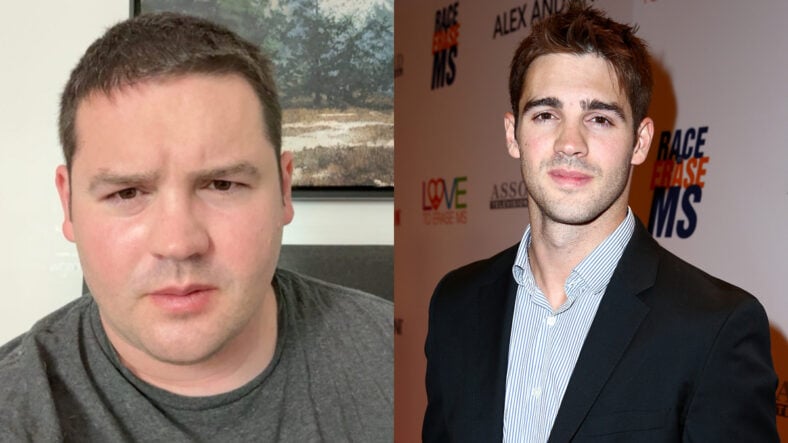 Steven R. McQueen 2026 selfie on the left, stock image from 2017 on the right