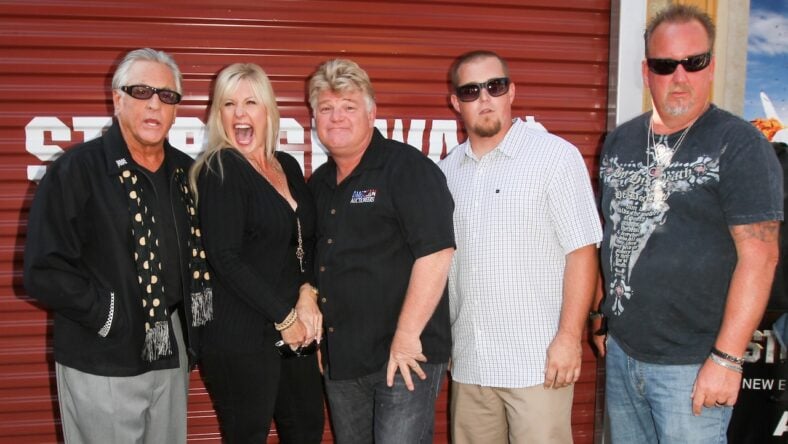 Reality TV Personalities Barry Weiss, Laura Dotson, Dan Dotson, Brandon Sheets and Darrell Sheets attend A&E's "Storage Wars" Lockbuster Tour at Hollywood & Highland Courtyard on June 12, 2012 in Hollywood, California