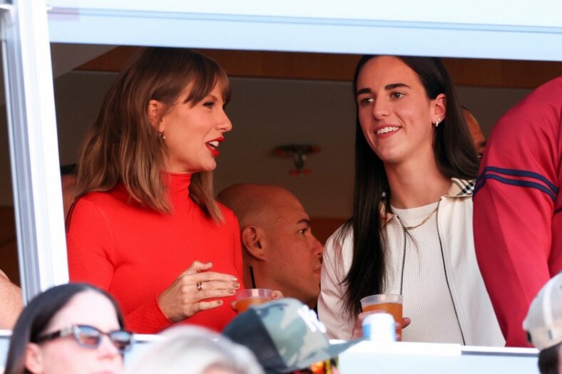 Taylor Swift and friends at the 2026 Chiefs vs Chargers game on October 18