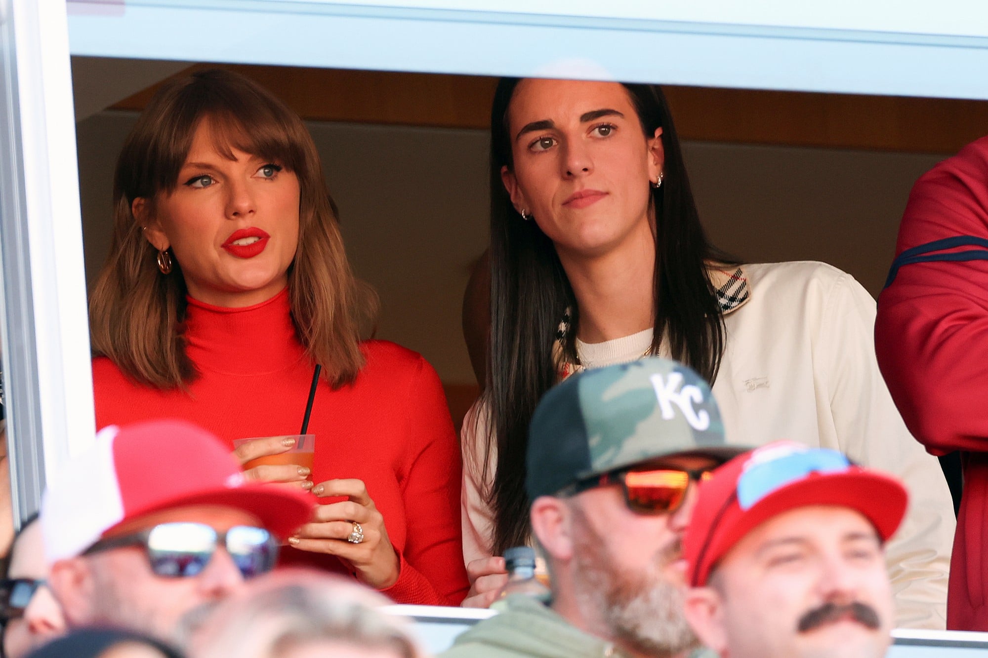 Taylor Swift and friends at the 2026 Chiefs vs Chargers game on October 18