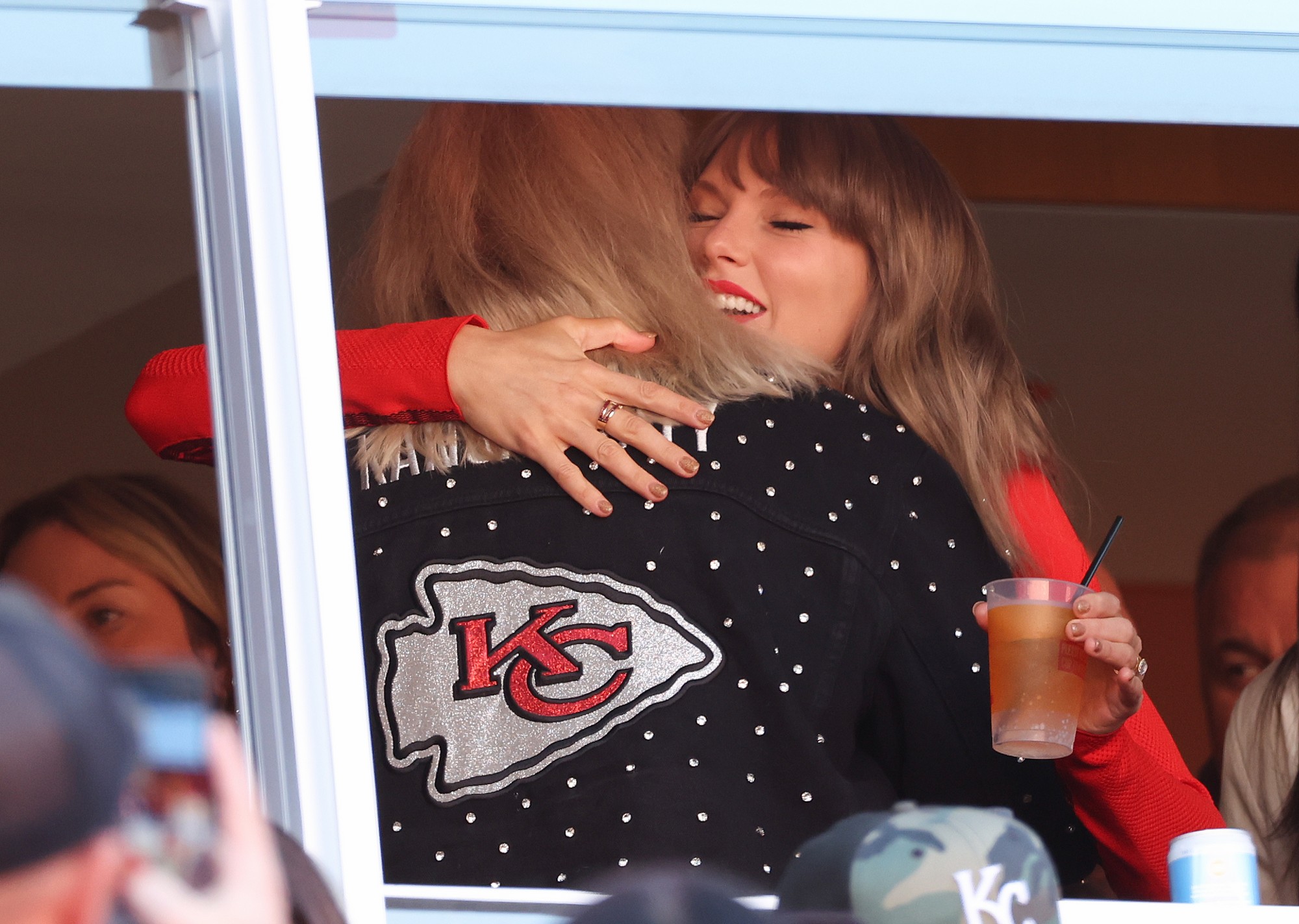 Taylor Swift and friends at the 2026 Chiefs vs Chargers game on October 18