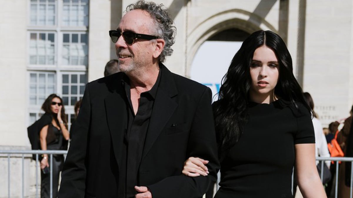 Tim Burton Makes Rare Appearance With Daughter Nell at Paris Fashion Week