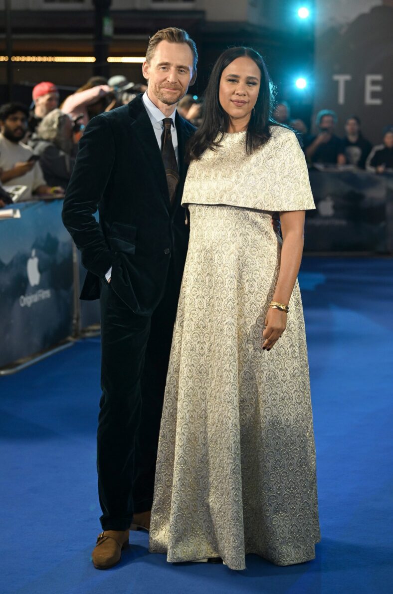 Tom Hiddleston attended the premiere of his new Apple TV movie Tenzing in London with partner Zawe Ashton.
