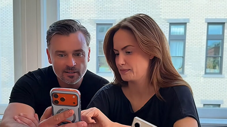 Tom Welling and Haley Kalil in TikTok video