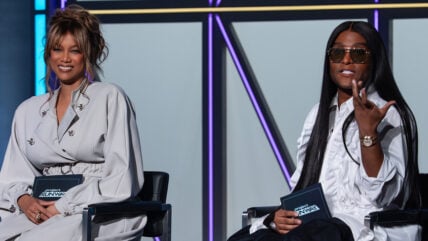 Still of Tyra Banks and Law Roach on Project Runway