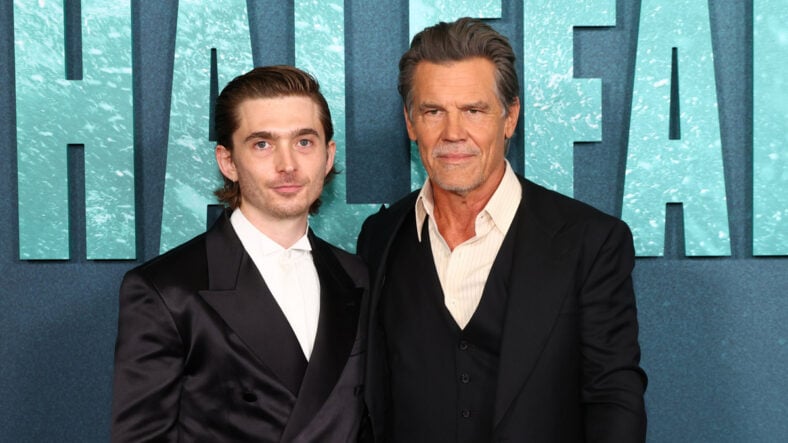 Austin Abrams and Josh Brolin at Whalefall London premiere
