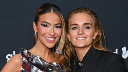 Chrishell Stauseand G Flip attend the 35th annual GLAAD Media Awards at The Beverly Hilton on March 14, 2024 in Beverly Hills, California.