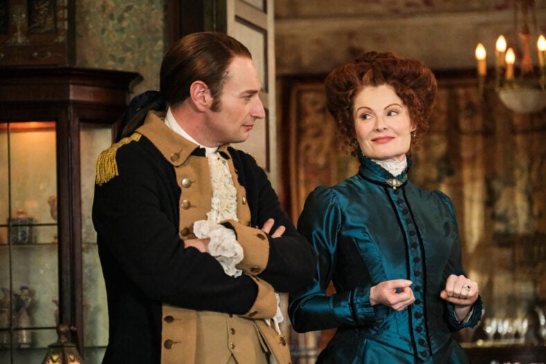 Brandon Scott Jones as Isaac and Rebecca Wisocky as Hetty in a still from Ghosts.